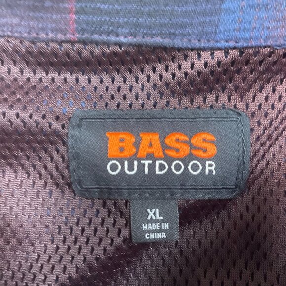 Bass Outdoor XL Stretch Flannel Shirt Fudge Plaid Long Sleeve Button-Up NWT 6430 - Picture 4 of 8